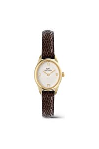 Daniel Wellington Ophelia Mini Dark Brown Lizard White Guilloche