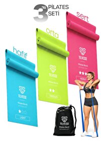 Telvesse 3 Farklı Direnç AÇIK UÇLU Çantalı Pilates Aerobik