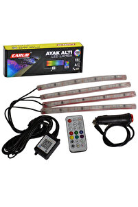 Carub 12V Led Lamba Ayak Altı Kumandalı Pixel Ledli Telefon Ayarlı