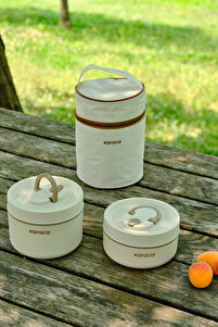 Karaca Packy 2 Katlı Taşıma Çantalı Paslanmaz Çelik Lunch Box