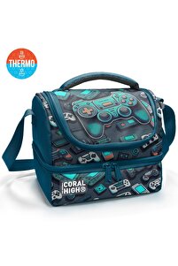 Coral High Kids Nefti Gamer Desenli Thermo İki Katlı Beslenme