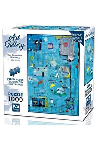 Ks Games 1000 Parça Mavi Kompozisyon Puzzle - Ercan Filiz - 20685