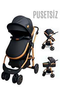 BEBEGOLD Classic Black Travel Sistem, Çift Yönlü, ( Seyahat Sistem