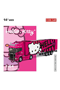 mini gt Cool Car 1:64 Scania Container Truck Dark pink Hello Kitty