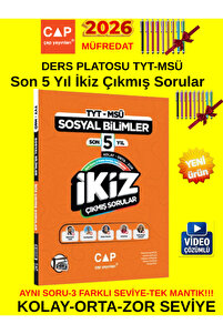 Çap Yayınları TYT MSÜ SOSYAL Son 5 Yıl İkiz Çıkmış Sorular Ders