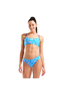 Arena Flowers Bandeau Kadın Mavi Yüzücü Bikini 010715880 - Fiyatı