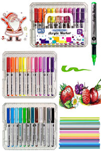 GLANCE Art-x Pro Art Fırça Uçlu Akrilik Marker 24 Lü Set - Fiyatı
