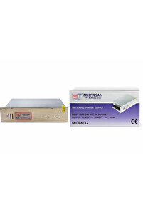 Mervesan 12V 50A 600W METAL KASA POWER SUPPLY (SMPS) ENDÜSTRİYEL