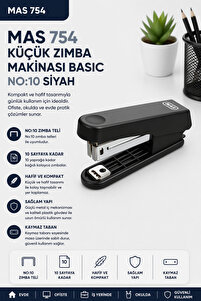 ミネバ Mas 754 Tel Zımba Makinesi No:10 - Siyah - Fiyatı, Yorumları