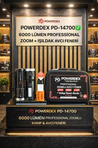 powerdex Pd-14700 60w 6000 Lümen Profesyonel Zoom+Işılkad Avcı El