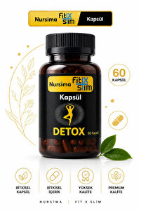 Nursima Detox Kapsül Bitkisel Karışımlı Doğal Fit x Slim 60'lı