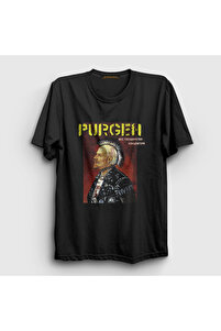 Presmono Unisex Siyah Album Punk Müzik Purgen T-Shirt 502167tt