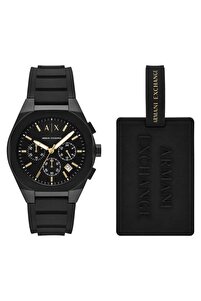 Armani Exchange AX7165SET Erkek Kol Saati ve Valiz Etiketi Seti