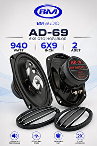 Bm Audio A/d/s 940 Watt 6x9inç 16x24cm Tweeterli 4 Yollu Oval