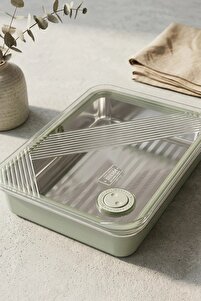 NESS HOME Stainless Paslanmaz Çelik Vakumlu Saklama Kabı,Fırın ve