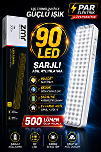 ZMR -674 Ledli Şarjlı Işıldak 90 Ledli 6W 500LM - Fiyatı, Yorumları