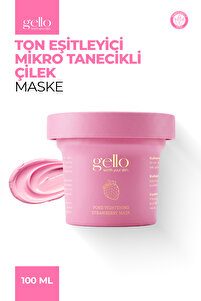 GELLO Ton Eşitleyici Mikro Tanecikli Çilek Maskesi 100 ml - Fiyatı