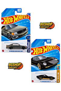 HOT WHEELS 71 Lamborghini Miura SV - 89 Mercedes Benz 560 Sec Amg