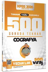 Yediiklim Yayınları 2026 KPSS AGS Son Viraj Serisi Coğrafya Tamamı