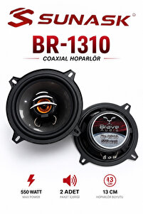 Sunask Sn-1397 Çifti 550 Watt 13 Cm Araba Oto Hoparlör Yüksek Ses
