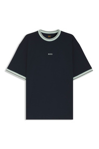 BOSS Lacivert Erkek Logo Baskılı T-Shirt Te_Blocks_50560372
