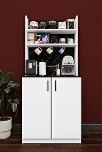 Asra Trend Modern Kahve Köşesi Dolabı %100 MDF Çok Amaçlı Erzak