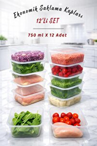 Ezupack 750 ml Eko Sızdırmaz Kapaklı Mikrodalga Difriz Derin
