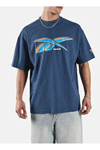 Reebok 100253015 80'S VECTOR T-SHIRT Lacivert Yuvarlak Yaka