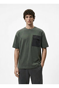 GMG FIRENZE Bisiklet Yaka Haki Erkek T-Shirt GU26MSS03000 - Fiyatı