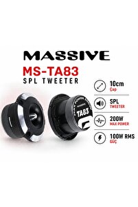 Massive Ms-TA83 Çifti 400Wat-200W Rms 10cm SPL Dome Tweeter 1Takım