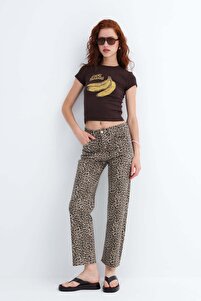 Addax Leopar Desenli Jean Pantolon PN1074 - Fiyatı, Yorumları