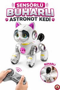 giffy Oyuncak Sensörlü Buharlı Astronot Kedi Köpek Oyuncak Uzaktan