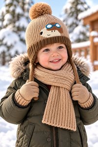 Related product image MİNİKO KİDS Scarf Beanie Gloves Set