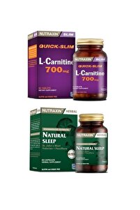 Nutraxin Quick Slim L-Carnitine 700 Mg 60 Tablets + Natural Sleep 60  Capsules- Trendyol