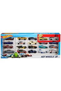 HOT WHEELS 20'li Araba Seti , Oyuncak Araba Koleksiyonu, 1:64