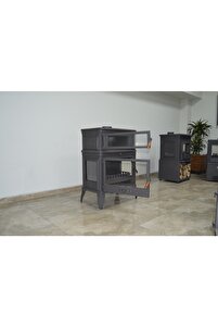 flamestove Retro Lüd Dik Fırınlı Yk Döküm Şömine Soba Fs045yk