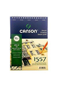 Canson 1557 Dessin Drawing Light Grain 180gr Spiralli Çizim