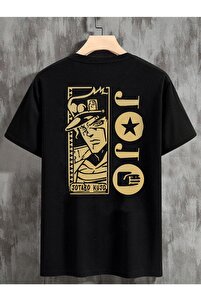 DEEPSENCE Siyah Unisex Oversize T-shirt Jojo Sırt Baskı - Fiyatı