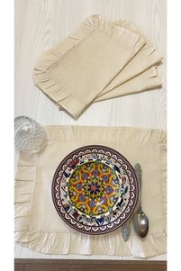 صورة المنتج ذات الصلة White Alamode مفارش طاولات وصحون