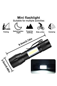 NEWSTORE HOME Ultra Güçlü 2500 Lumen 5w Cob Led Usb Şarjlı El
