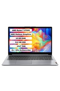 LENOVO Ideapad 1 15ALC7 AMD Ryzen 7 5700U 16GB 512GB SSD Freedos