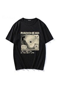 The Salvages TシャツRadiohead Köstebek Siyah Radiohead - I Will See You (Unisex) T-Shirt