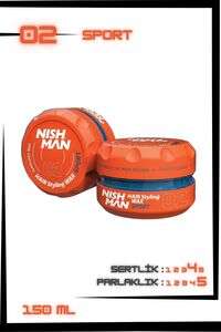 NISHMAN 02 Saç Şekillendirici Ultra Sert Parlak Wax 150 Ml