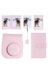 Fujifilm Instax mini 12 Pembe Deri Kılıf Laporta Deri Albüm ve