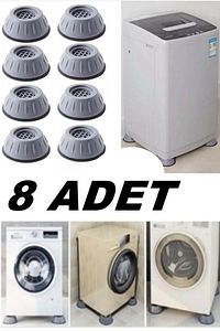 8 Adet Beyaz Eşya Altlığı Ayağı Çamaşır Bulaşık Makinası Buzdolabı Yükseltici Titreşim Önleyici ürün fotoğrafı