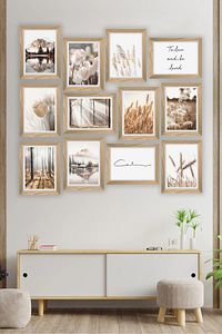 12 Parça Çerçeve Görünümlü Mdf Tablo Seti ürün fotoğrafı