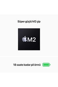 Macbook Air 13.6" M2 8c Cpu 10c Gpu 8 Gb 512 Gb Ssd Gümüş Mly03tu/a ürün fotoğrafı