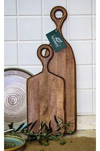 Koyu Ceviz Kesme Ve Servis Tahtası 14 Cmx 50 Cm- 19cmx36 Cm 2 Adet ürün fotoğrafı