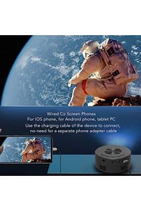 1080P Mini Projektör, Zengin Arayüzü Ve Dahili Hoparlörlü Taşınabilir Film Projektörü ürün fotoğrafı