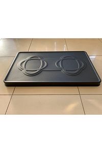 Mat Siyah Kuzine Soba Tablası Soba Altlığı ürün fotoğrafı